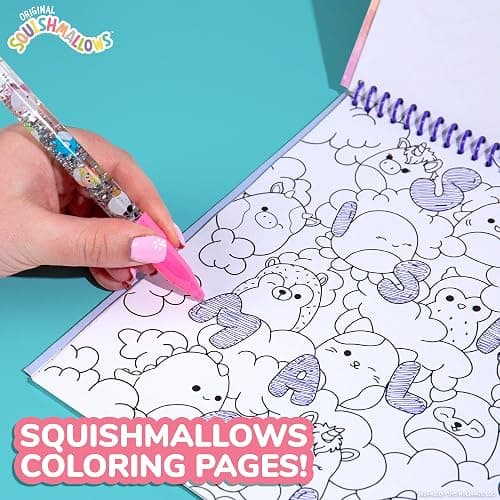 Original Squishmallows Sketchbook, Over 20 Stationery Supplies, Features Squishmallows Scrapbook Stickers, Cam The Cat Fidget Toy, Drawing Paper, Great Kids Craft, Coloring Books for Kids Ages 4-8 thumbnail 3