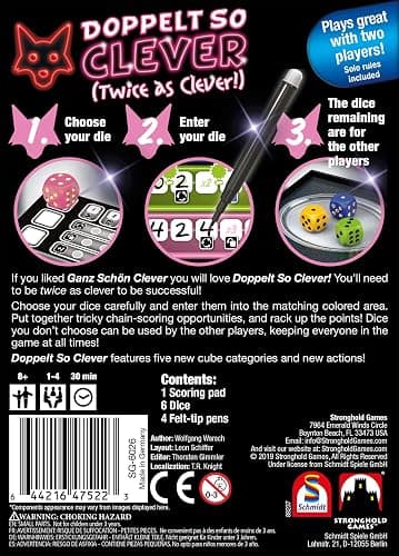Stronghold Games Twice As Clever (Doppelt So Clever) thumbnail 3