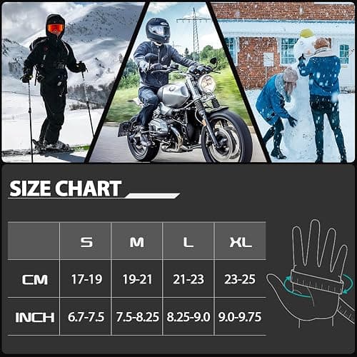 Cevapro Thermal Winter Gloves, Anti-slip Touch Screen Gloves Warm Glove for Running Cycling Driving Skiing thumbnail 7