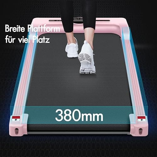 BLACK LORD Walkingpad Laufband, 9/12/16 km/h, Treadmill ohne/mit 9% Steigung, 2,2/3,0/3,2 PS, 120/130/140 kg Gewicht, tragbar, leise, LED-Display, App, Home Office, Joggen, Laufen, Fitness Maschine thumbnail 7