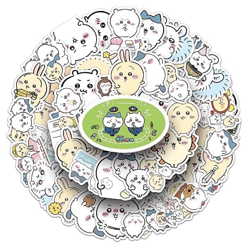 50 Packs Chiikawa Stickers Water Bottles Laptop Phone Motorcycle Computer Guitar Skateboard Hydroflasks Chiikawa Vinyl Sticker Waterproof Aesthetic Trendy Decals for Teens Girls Adults thumbnail 3