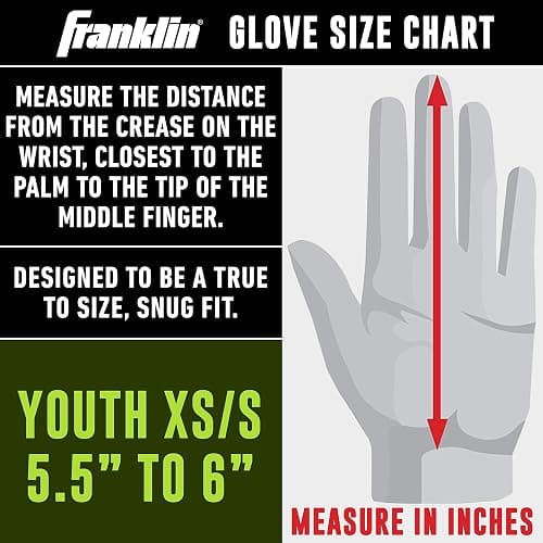Franklin Sports Youth NCAA Football Receiver Gloves - Receiver Gloves for Kids - NCAA Team Logos and Silicone Palm - Youth Pair - Great for Games & Costumes thumbnail 7