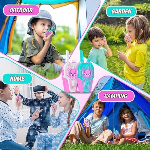Cool Walkie Talkies for Girls Kids: Birthday Toys Gifts for 3 4 5 6 7 8 Year Old Girls Toys Ages 6-8 Kids Walkie Talkies 2 Pack Outdoor Toy for 3-8 Year Old Girl Gift thumbnail 4