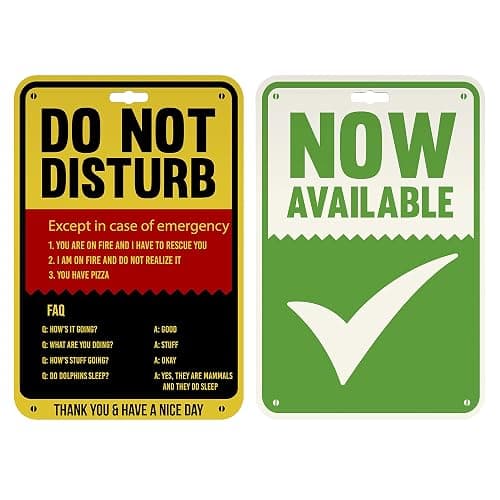 At-Home Do Not Disturb Sign Funny Privacy for the Office Cubicle Desk or Personal Room Door Sign - Image 1