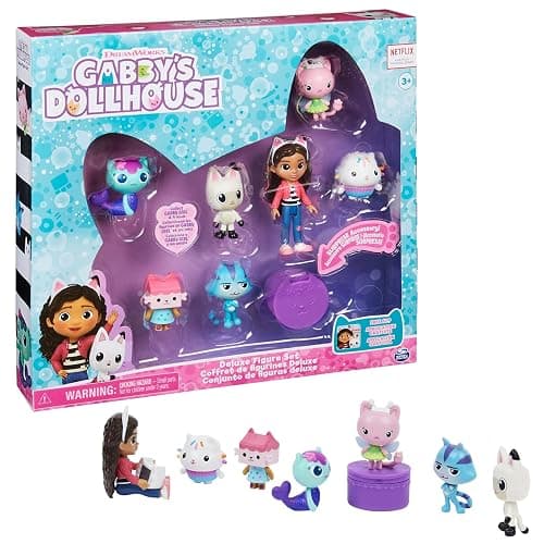 Gabby’s Dollhouse, Deluxe Figure Gift Set with 7 Toy Figures and Surprise Accessory, Kids Toys for Ages 3 and up - Image 1