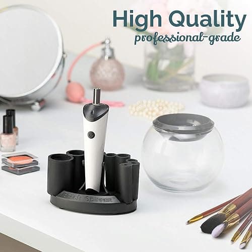 Luxe Electric Makeup Brush Cleaner Machine with Cleaning Solution - USB Charging Station, Automatic Brush Washer and Dryer - 3 Adjustable Speeds for Easy Cleaning - Complete Set for Hygienic Brushes thumbnail 2