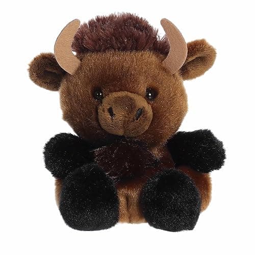 Aurora® Adorable Palm Pals™ Billy Bison™ Stuffed Animal - Fun Collectible Plush for Kids and Adult Collectors - Perfect for Decorating Rooms and Birthday Gifts - Brown 4 Inches - Image 1