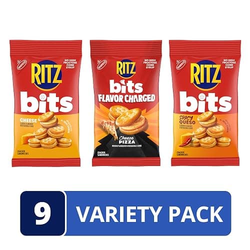​​RITZ Bits Flavor Charged Sandwich Crackers Variety Pack, 9 Bags​ | Snacks for Kids and Adults, Lunch Snacks thumbnail 3