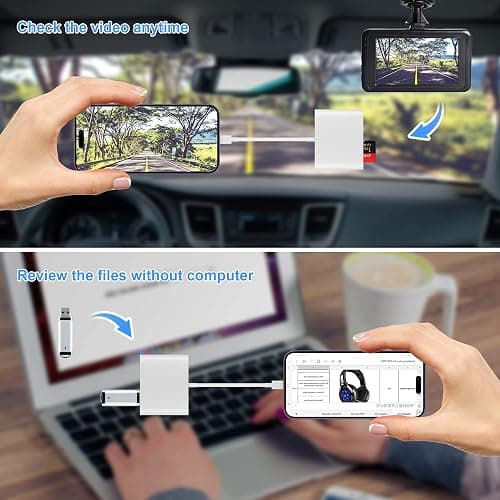 SD Card Reader, USB 3.0 Type C High Speed to SD/TF Card Adapter for iPhone 17/16/15 Pro Max Memory Card Reader with SD MicroSD USB 3 Port for Mac/iPad/MacBook Pro/Air Android Phone Tablet(White) thumbnail 5