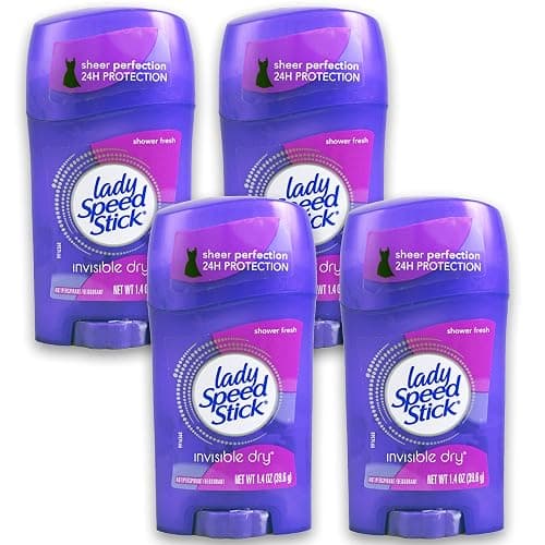 Lady Speed Stick Invisible Dry Antiperspirant & Deodorant, Shower Fresh, 1.4 Ounce (Pack of 4) thumbnail 4