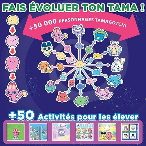 Bandai - Tamagotchi Paradise Ciel - Animal Virtuel à élever - Tamagotchi avec molette de Zoom - Jouet Interactif en français - Modèle Ciel Violet et Rose - Jouet Enfant 6 Ans et + - 43423 thumbnail 2
