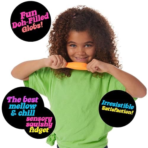 Schylling NeeDoh Teenie Gobs of Globs - Sensory Squeeze Toy - Contains 18 Mini Groovy Globs - 1.25" Wide - Multicolored thumbnail 3
