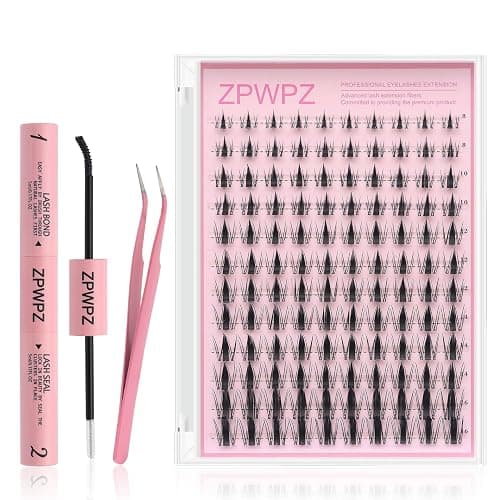 ZPWPZ Manga Lash Clusters Kit Eyelash Clusters Eyelashes Anime Lash Clusters With Spikes Eyelash Extension Kit With Lash Bond And Seal Wet Look Spiky Cluster Lashes (Aesthetic‌ kit 120pcs) - Image 1