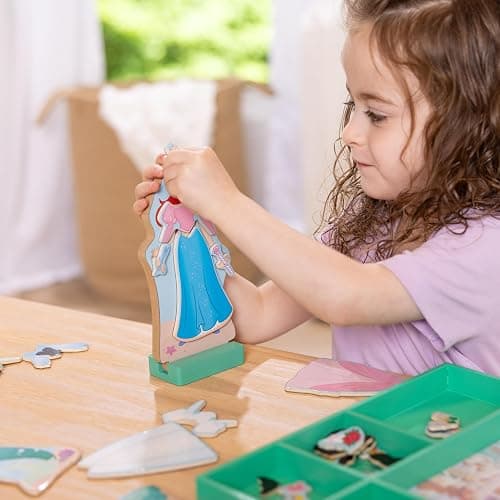 Melissa & Doug Disney Princess Ariel Magnetic Dress-Up Wooden Doll Pretend Play Set (30+ Pieces) thumbnail 8