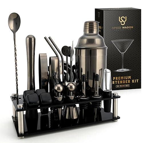 Mixology Gun Metal Cocktail Shaker Set