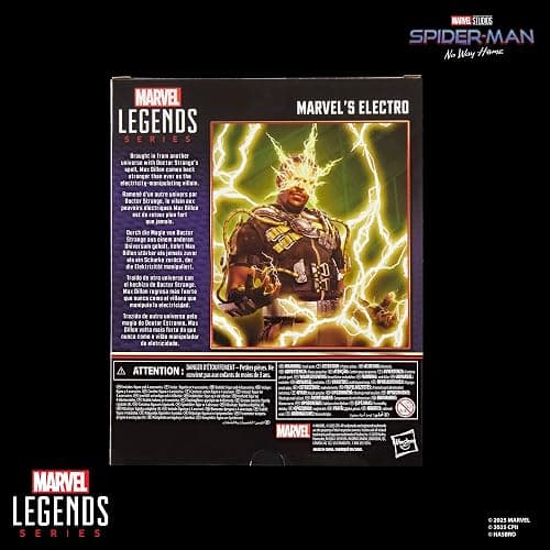 Marvel Legends Series Marvel’s Electro, Spider-Man: No Way Home Collectible 15-cm Action Figure, Blue and Yellow thumbnail 11