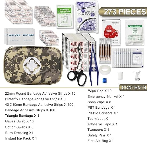 Car-Home Survival First-Aid Kit Emergency-Kit - Camouflage 277Pcs Equipment Travel Supplies Home Camping Hiking YIDERBO | Equipment Travel Supplies Home Camping Hiking thumbnail 2