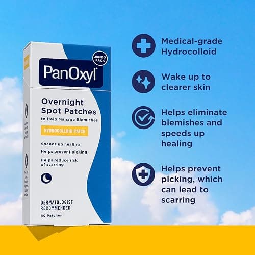 PanOxyl PM Overnight Spot Patches, Advanced Hydrocolloid Healing Technology, Fragrance Free, 80 Count thumbnail 3