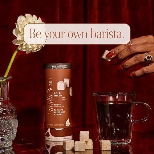 Teaspressa Luxe Mixer Cube - Madagascar Vanilla Bean Flavor Infused Sugar Cubes - Kosher - Gluten-Free - Barista quality coffee experience for home or hosting - No Mess - Makes 30 drinks - For at Home or On The Go - Great Gift Idea thumbnail 4