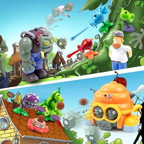 Maikerry PVZ Toys 21pcs Action Figures Set Great Gifts for Kids and Fans,Birthday and Party -with Waterproof Battlefield Map thumbnail 6