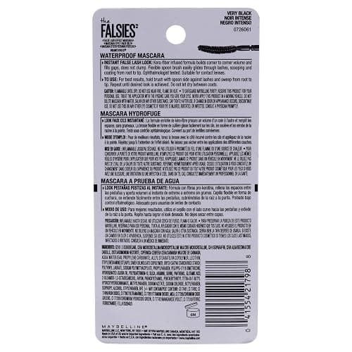 Maybelline Volum' Express The Falsies Waterproof Mascara, Volumizing and Separating Make Up Formula, Very Black, 1 Count thumbnail 10