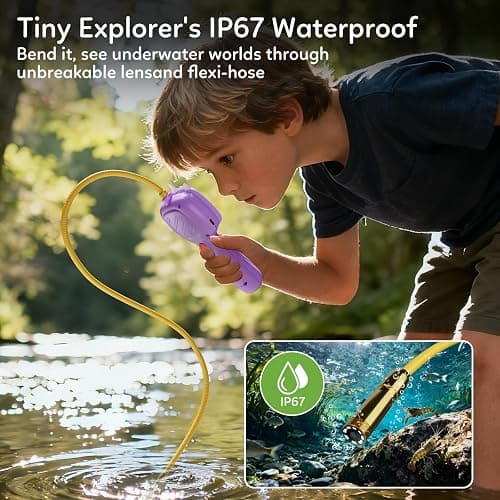Kids Borescope Toys Camera with Light for 4-10 Years Old Boys Girls Birthday Gift 32GB Type-C Rechargeable STEM Science Educational Toy Snake Scope Camera for Outdoor Camping Nature Exploration thumbnail 5