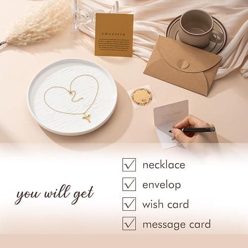 Baydurcan Dainty Gold Necklace for women - 14K Gold Plated Pendant Necklaces Gifts for Friends Sister Mother, Birthday, Christmas, Graduation, Inspirational Gifts thumbnail 6