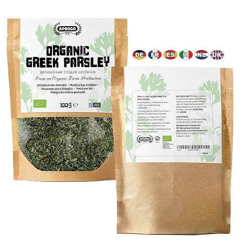 Apsogo Organic Dried Parsley (100g) - Premium Greek Parsley Loose Cut - Fresh Herbal Aroma & Vibrant Green Colour - Eco-Friendly Resealable Pouch - Natural Culinary Herb thumbnail 6