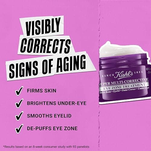 Kiehl's Super Multi-Corrective Eye Cream, Anti-Aging Cream that Lifts Brow Bone Area, Smooths and Firms Eye Lids, Bilberry Seed Extract and Collagen Peptide for Tighter and Smoother Looking Skin thumbnail 4
