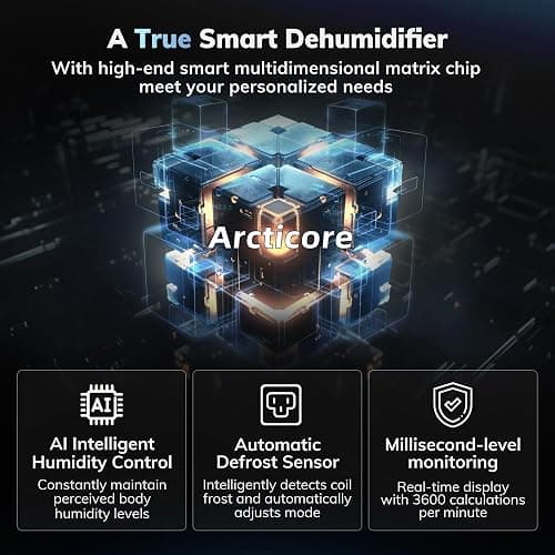 4500 Sq.Ft Most Efficient Energy Star 2025 Dehumidifier,AEOCKY Max 80 Pint/D(Standard 56Pint/D) Smart Compressor Dehumidifier with Drain Hose, Intelligent Humidistat,for Basement,Bedroom,Home,Bathroom thumbnail 4