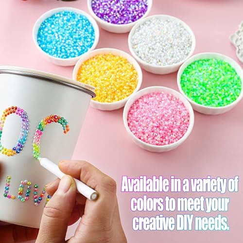 LERBOU 108000Pcs Bedazzling Rhinestone Kit, 12 Colors 3mm Gems | 108,000 3mm Flatback Rhinestones in 12 Colors With Picker Tools for Nail Art, Crafts, Clothing, Shoes & Face Decor thumbnail 5