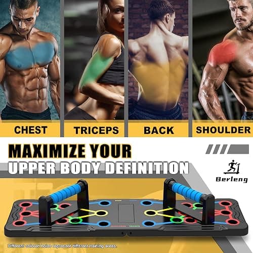 Solid Push Up Board 15 in 1 Home Workout Equipment Multi-Functional Pushup Stands System Fitness Floor Chest Muscle Exercise Professional Equipment Burn Fat Strength Training Arm Men & Women Weights thumbnail 3