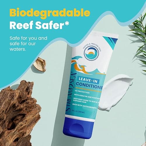 Leave-In Hair Conditioner Detangles & Replenish Hair Moisture Natural Reef Safe Formula - Sulfate and Paraben Free with UV Protection by Stream2Sea thumbnail 7