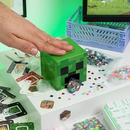 Paladone WeCool Minecraft Creeper DIY 3D Sticker Maker for Kids, Officially Licensed Craft Kit for Girls and Boys Ages 6+, Makes 50 Custom Stickers, Fun Creative Gift & Toy thumbnail 2
