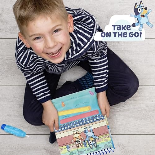 Horizon Group USA Bluey Aqua Art - Reusable Water Reveal Activity Pages With Water Pen for No-Mess Drawing and Coloring thumbnail 3