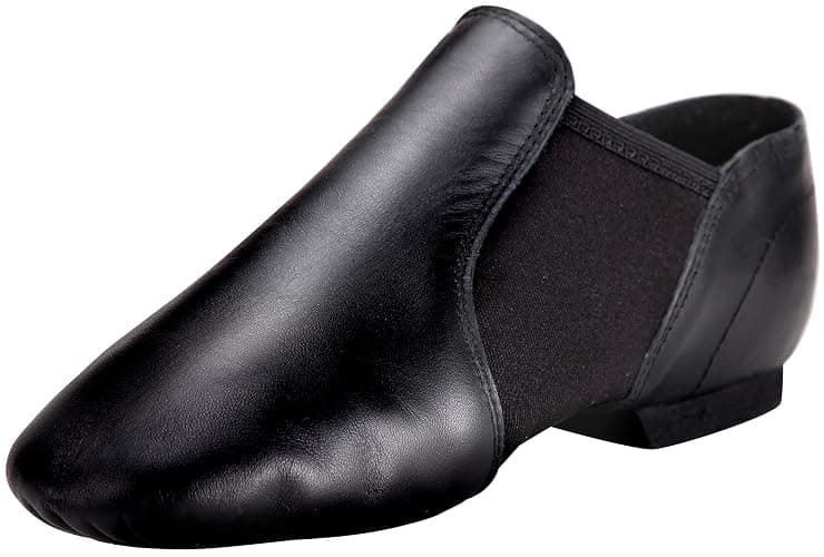 Linodes Leather Upper Jazz Shoe Slip-on for Women and Men's Dance Shoes | Genuine leather, Slip on, Unisex, EVA sole, Split sole, Elastic, Snug fit, Arch support, Flexible, Breathable, Lightweight - Image 1