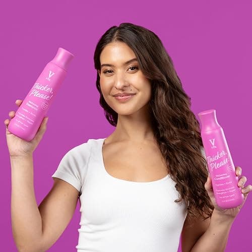 V&Co. Beauty Thickening Hair Shampoo & Conditioner Set (12 Oz. Each) with Peptide Technology, Biotin and Coconut Oil, Sulfate Free Shampoo & All Natural Conditioner for Thickening Hair, Builds Density thumbnail 8