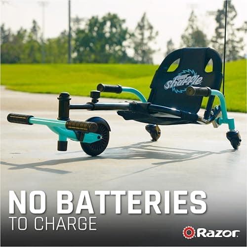 Crazy Cart Shuffle by Razor – Kid-Powered Drifting Go-Kart for Ages 4+, Crazy Cart Drift Bar Technology, Adjustable Frame with 5 Length Settings thumbnail 6