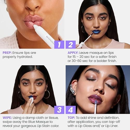 Wonderskin Wonder Blading Lip Stain Peel Off Masque - Long Lasting, Waterproof and Transfer Proof Pink Lip Tint, Matte Finish Peel Off Makeup (Sweetheart Masque) - Sweetheart Stain & Go thumbnail 3