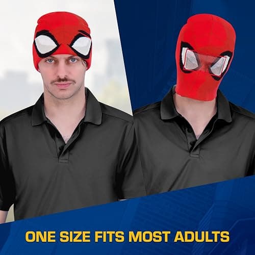 Marvel Spider-Man Miles Morales Roll Down Cuff Beanie Hat, Knitted Winter Skull Cap thumbnail 4