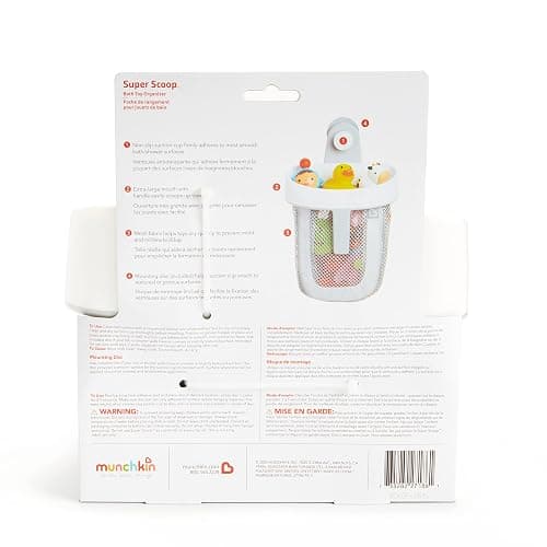 Munchkin® Super Scoop™ Hanging Bath Toy Storage with Quick Drying Mesh, Grey thumbnail 9