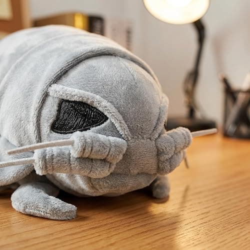 Tiny Heart Giant Isopod Stuffed Animal, 12-Inch | Realistic Deep Sea Creature Plush Toy, Soft Gray Isopod Plushie for Ocean Animal Lovers, Kids and Adults thumbnail 4
