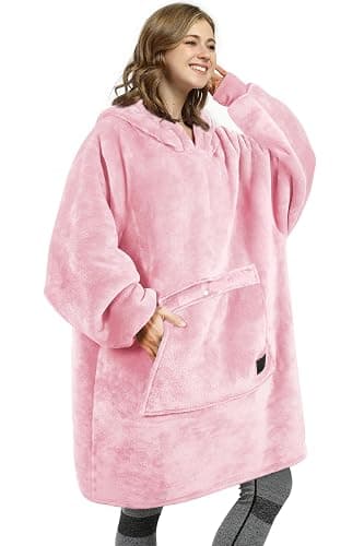 Catalonia Oversized Blanket Hoodie Sweatshirt, Wearable Sherpa Lounging Pullover for Adults Women Men - Image 1
