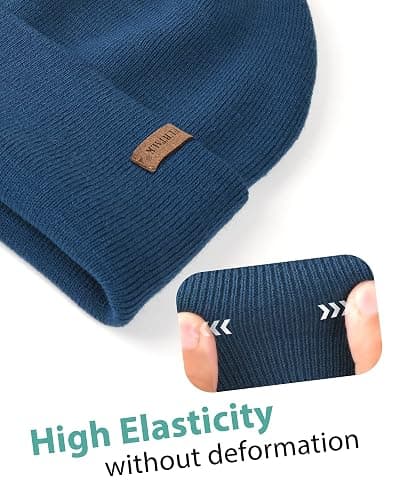 FURTALK Beanie for Men Women Cuffed Thick Knitted Unisex Winter Hat Beanies Skull Cap thumbnail 3