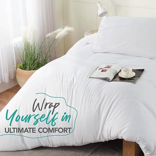 Utopia Bedding Duvet Cover Set with Pillowcases- 2 Pieces Bedding Duvet Cover with Zipper Closure - 1 Duvet Cover with 1 Pillow Sham - Soft Brushed Microfiber (Twin/Twin XL, White) thumbnail 6
