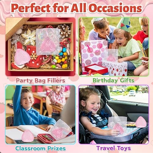 Taba Squishy, Strawberry Fufu Squishy Sensory Toys, Soft Strawberry Squishies Fidget Toys for Kids & Adults, Stress Relief Squeeze Toy Mochi Cute Stuff for Party Favours Birthday Gifts thumbnail 8