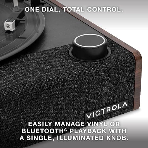 Victrola Eastwood II Record Player with Speakers – Bluetooth 5.1 and Vinyl Stream Technology, Vintage Style 3-Speed Vinyl Player, Audio Technica AT-3600LA Cartridge (Oak) thumbnail 5