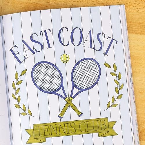 Coastal Americana Coloring Book by Elyse Breanne Design | 40 Single-Sided Pages, Nautical, Beachy and Summer Designs for Adults & Teens (8.5x10") thumbnail 7