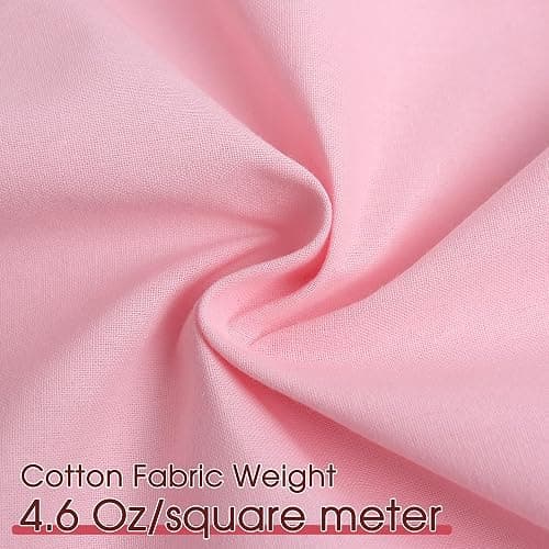 FFPDYBEST Candy Pink Cotton Fabric, Natural 100% Cotton Poplin Fabric by The Yard 59 Inches Wide Lining Fabric for Sewing Apparel Cloth Soft Embroidery Quilting, 3 Yard thumbnail 2