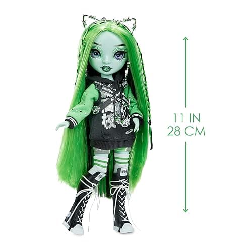 Rainbow Vision Shadow High Neon Shadow- Harley Limestone (Neon Green) Posable Fashion Doll. 2 Designer Outfits to Mix & Match, Rock Band Accessories Playset, Great Toy Gift Kids 6-12 Years & Collector thumbnail 4